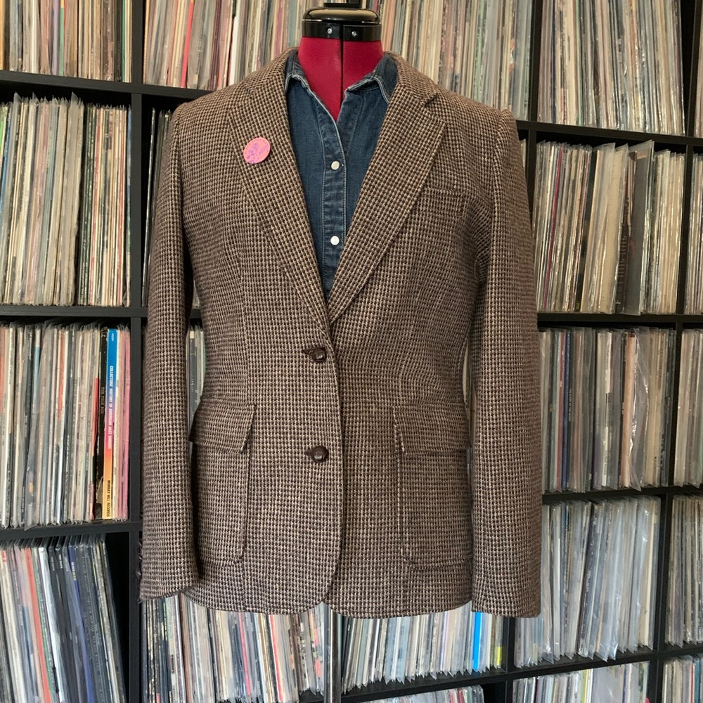 wool blazer jacket 80s 90s vintage preppy fall - Picture 3 of 12